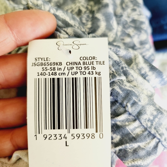 NWT JESSICA SIMPSON girls china blue tile pants - Picture 7 of 7